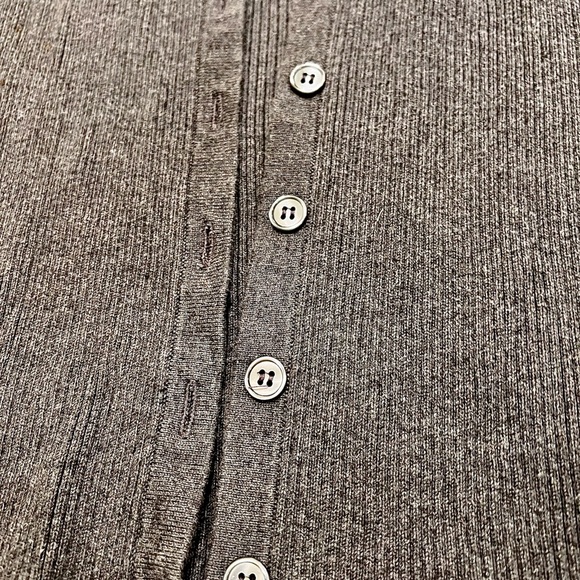 Jones New York Grey Cotton V-Neck Cardigan Sweater 2X - Picture 3 of 4
